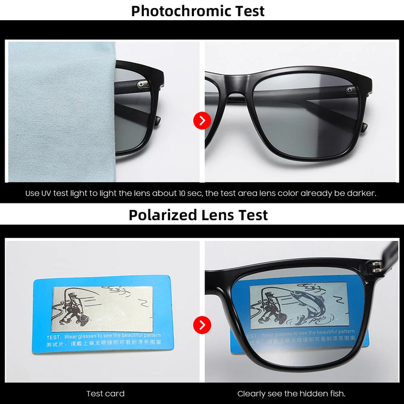 Óculos de Sol Photochromic Polarizados VIVIBEE - Estilo e Proteção para Todos os Momentos