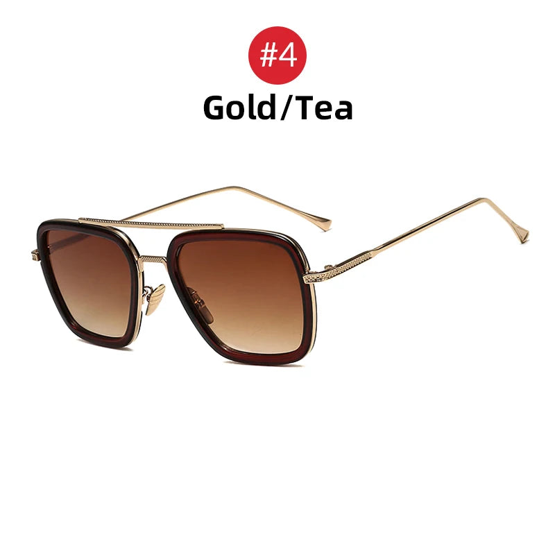 Óculos Tony Stark EDITH – Estilo Steampunk com Proteção UV400 | VIVIBEE