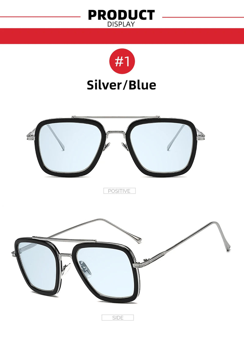 Óculos Tony Stark EDITH – Estilo Steampunk com Proteção UV400 | VIVIBEE