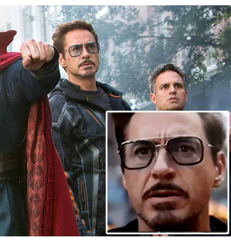 Óculos Tony Stark EDITH – Estilo Steampunk com Proteção UV400 | VIVIBEE