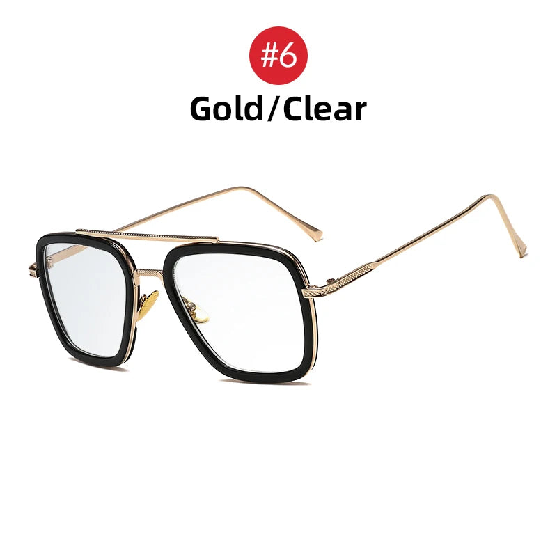 Óculos Tony Stark EDITH – Estilo Steampunk com Proteção UV400 | VIVIBEE