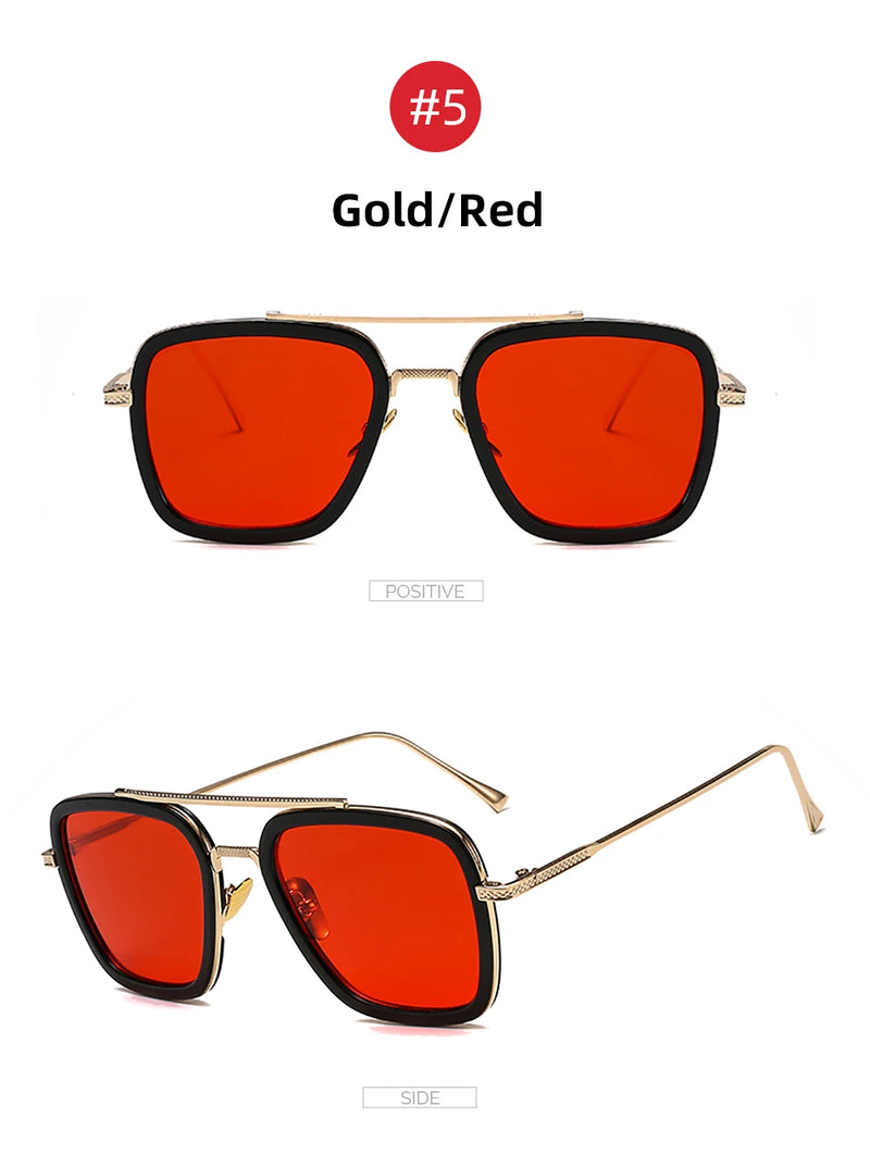 Óculos Tony Stark EDITH – Estilo Steampunk com Proteção UV400 | VIVIBEE