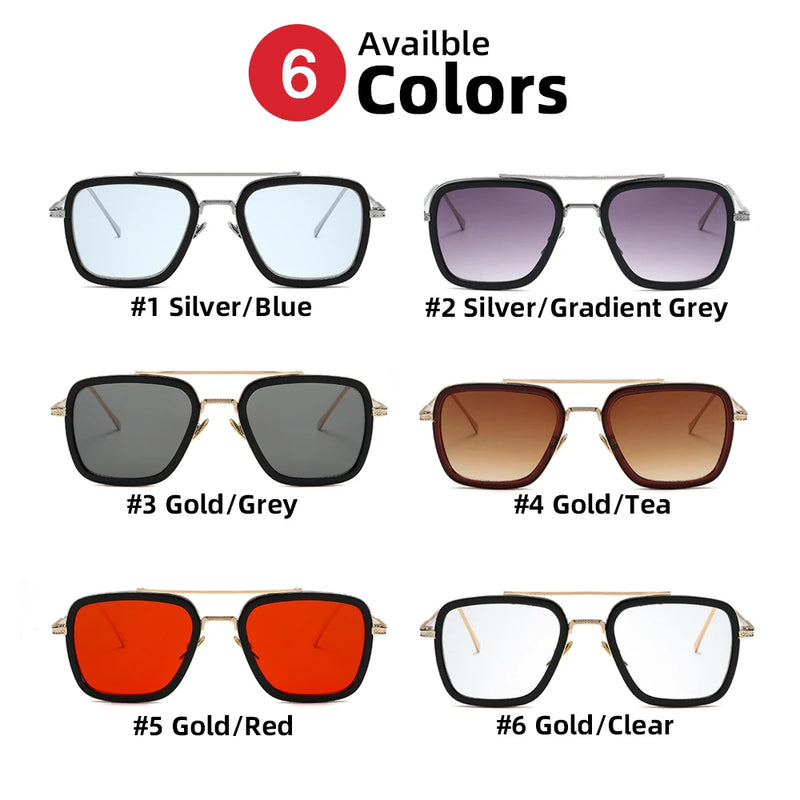 Óculos Tony Stark EDITH – Estilo Steampunk com Proteção UV400 | VIVIBEE
